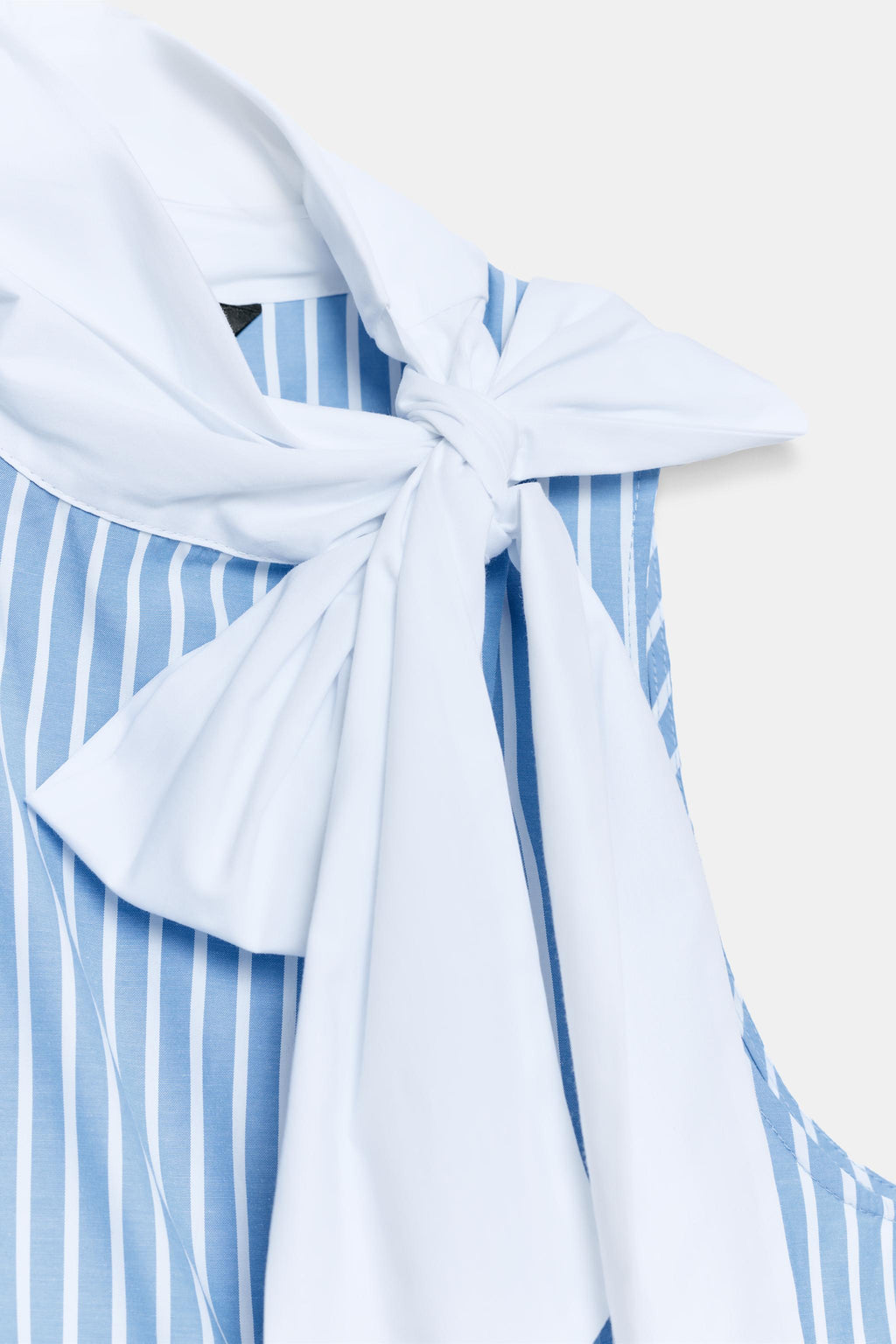 CHEMISE SANS MANCHES À RAYURES ET NŒUD - elenova