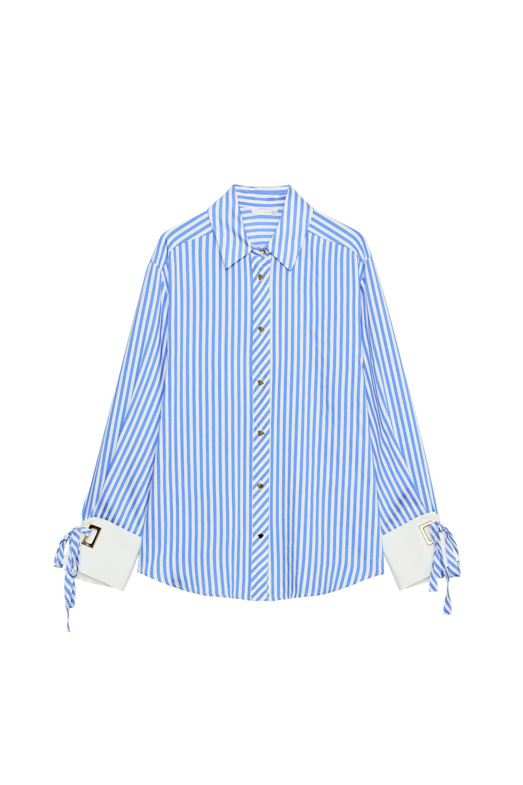 CHEMISE SANS MANCHES À RAYURES ET NŒUD - elenova