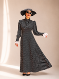 Robe Longue Sophistiquée à Pois